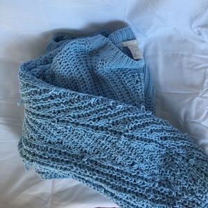 Blue knit sweater